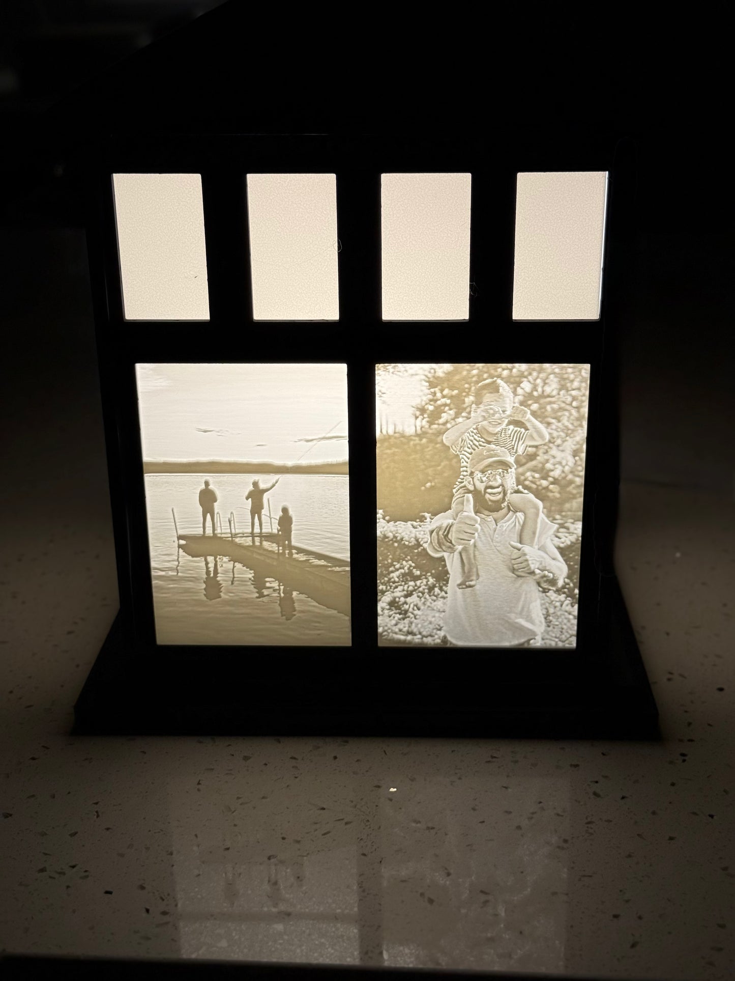 Personalized Photo Lamp House – Holds 8 of Your Favorite Memories