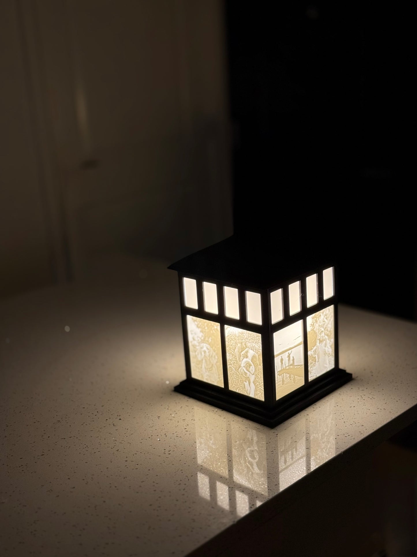 Personalized Photo Lamp House – Holds 8 of Your Favorite Memories